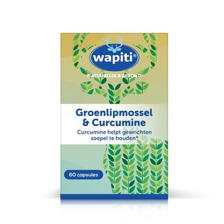 Wapiti Wapiti Groenlipmossel & curcuma 60 Capsules