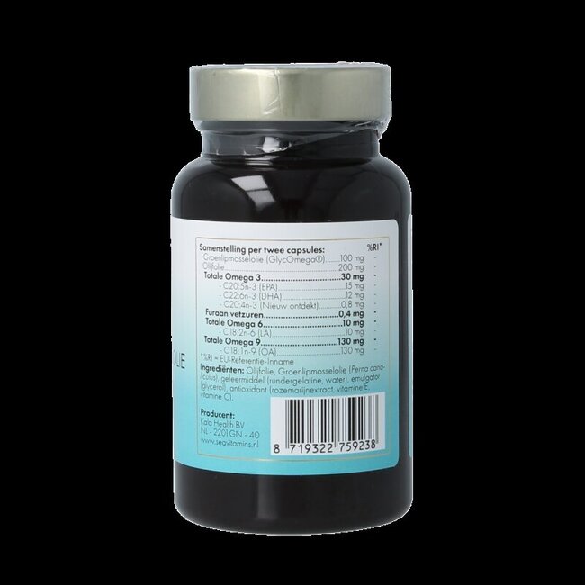 Liever Gezond Groenlipmosselolie aspitol 90 Vegetarische capsules