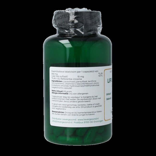 Liever Gezond Fer Liposomal Fort 60 Gélules Végétales