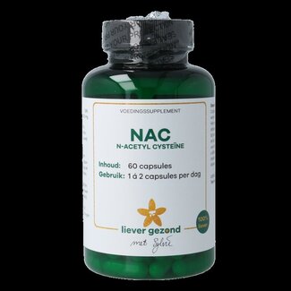 Liever Gezond Liever Gezond NAC n-acetyl cysteine 600mg 60 Vegetarische capsules