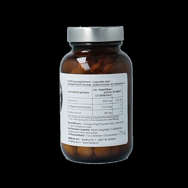 Hanoju Hyaluron - collageen + vitamine C complex 150 Tabletten