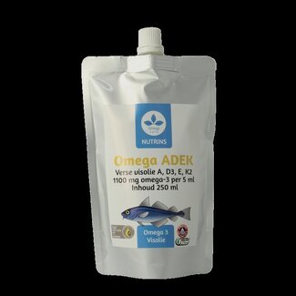 Nutrins Nutrins Omega ADEK 3 pure visolie 250 Milliliter