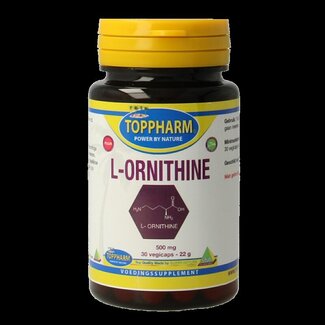 Toppharm Toppharm L-Ornithine puur 30 Vegetarische capsules