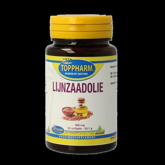 Toppharm Toppharm Lijnzaadolie 500mg 50 Softgels