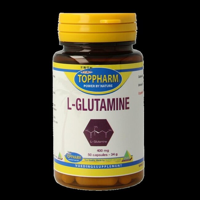 Toppharm L-Glutamine 400mg 50 Capsules