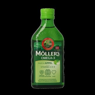 Mollers Mollers Omega-3 levertraan appel 250 Milliliter