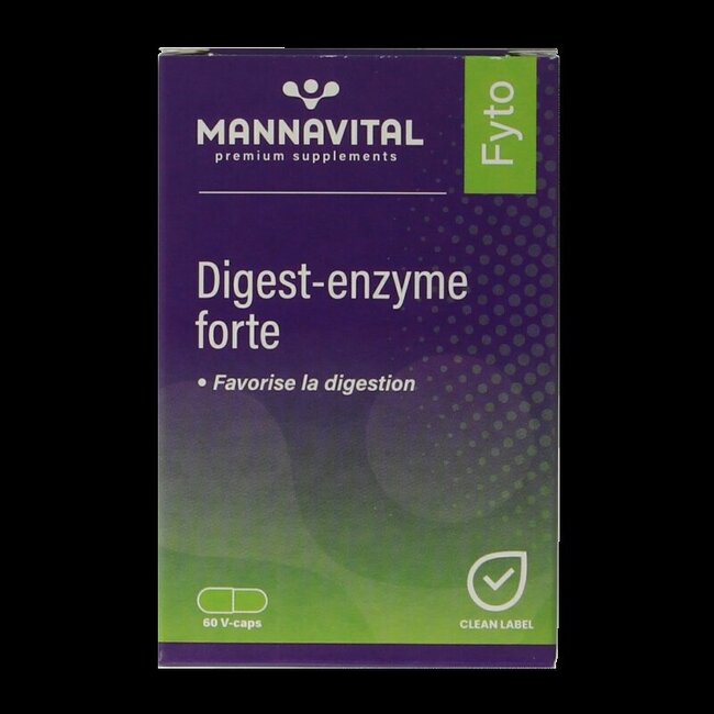Mannavital Digest enzyme forte 60 capsules végétariennes