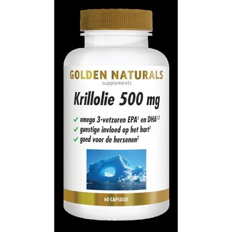 Golden Naturals Golden Naturals Huile de Krill 500 mg 60 Capsules Molles