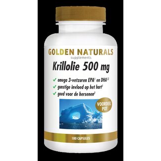Golden Naturals Golden Naturals Krillolie 500mg 180 Capsules