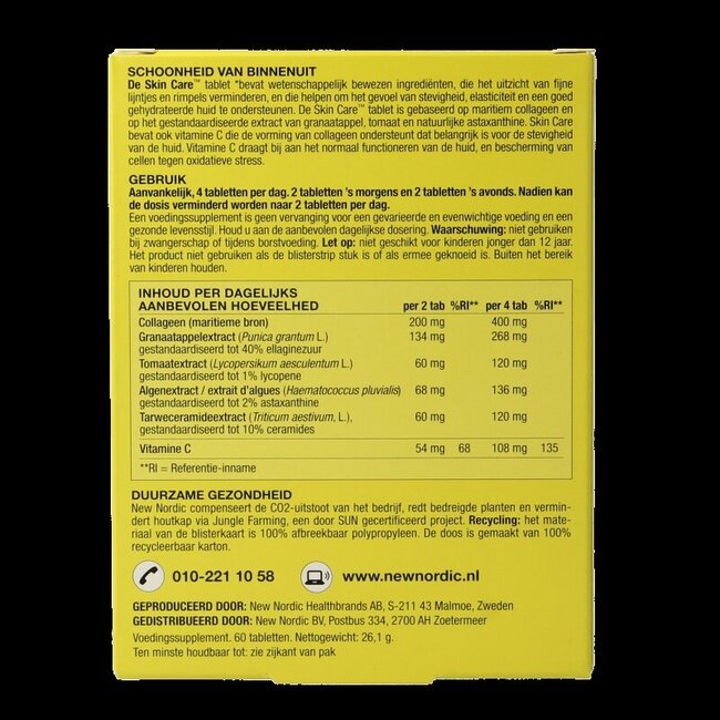 New Nordic Skin Care Collagen Filler 60 comprimés