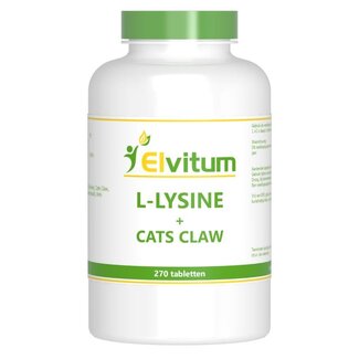 Elvitum Elvitum L-Lysine Griffe du chat 270 comprimés