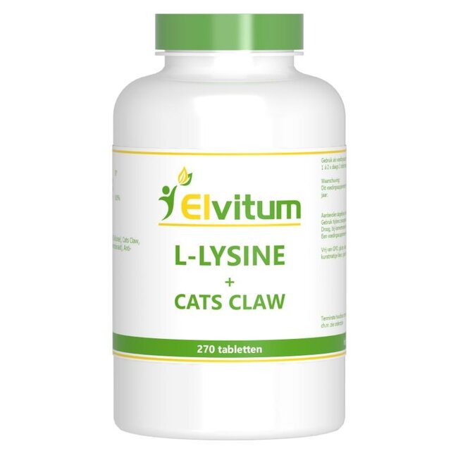 Elvitum L-Lysine cats claw 270 Tabletten