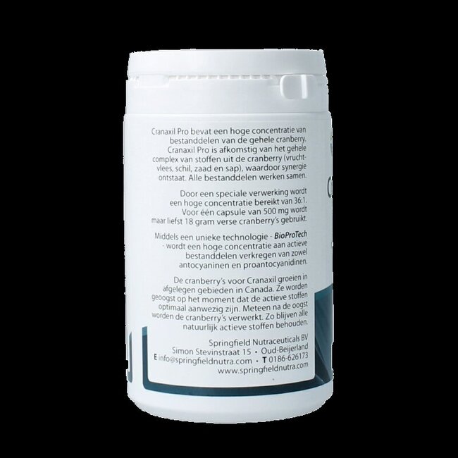 Springfield Cranaxil Pro Concentré de Canneberge 500 mg 180 Gélules