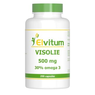 Elvitum Elvitum Visolie 500mg omega 3 30% 200 Capsules