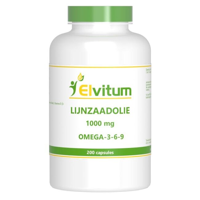 Elvitum Lijnzaadolie omega 3-6-9 200 Capsules