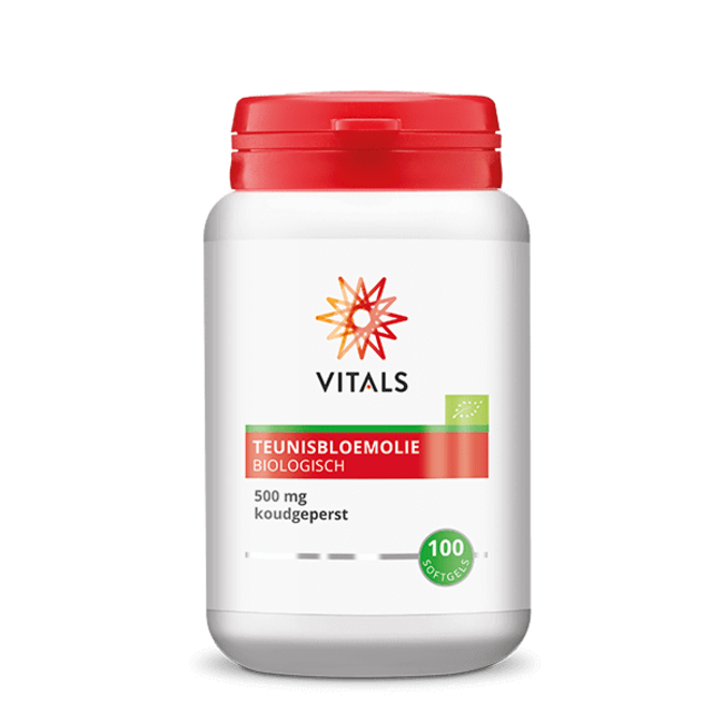 Vitals Teunisbloemolie 500mg bio 100 Softgels