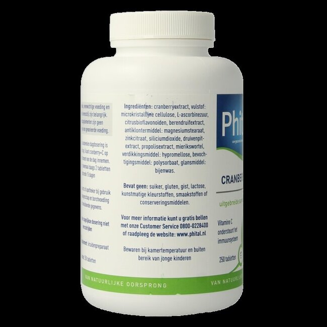 Phital Cranberry + C 250 Comprimés