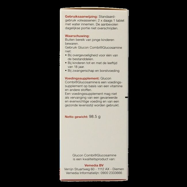 Glucon Combi Glucosamine & chondroitine vitamine C 60 Tabletten