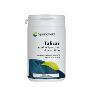 Springfield Springfield Talicar I carnitine/taurine/liponzuur 180 Vegetarische capsules