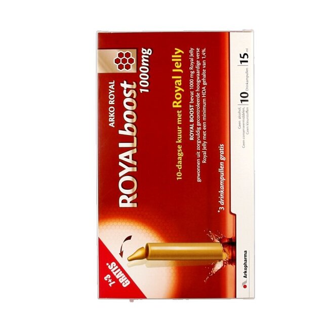 Royal Boost Gelée Royale boost (7 + 3) 15 ml par ampoule bio 10 ampoules