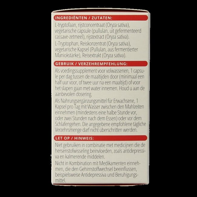 Vitals L-Tryptophane 60 Gélules