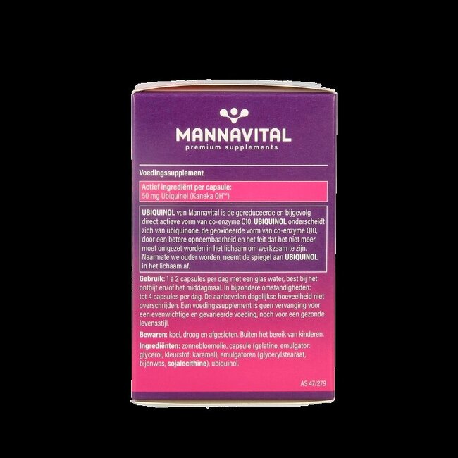 Mannavital Ubiquinol co-enzym Q10 60 Capsules