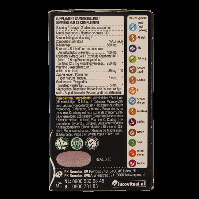 Lucovitaal D-Mannose cranberry 60 Tabletten
