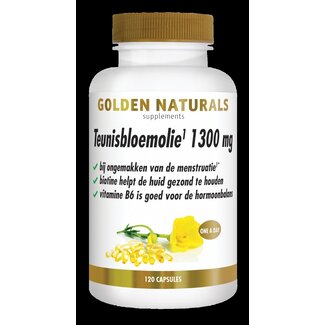 Golden Naturals Golden Naturals Teunisbloemolie 1300mg 120 Softgels