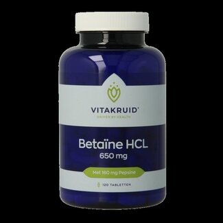 Vitakruid Vitakruid Betaine HCL 650mg & pepsine 160mg 120 Tabletten