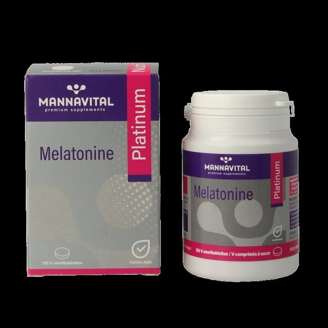 Mannavital Melatonine platinum 120 Smelttabletten