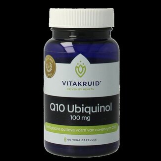Vitakruid Vitakruid Co-enzym Q10 Ubiquinol actieve vorm Kaneka 100 mg 60 Vegetarische capsules