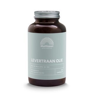 Mattisson Mattisson Levertraanolie 1000mg met vitamine A/D 120 Capsules