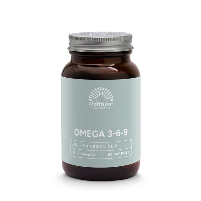 Mattisson Omega 3 6 9 vis teunisbloem lijnzaad 60 Capsules