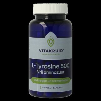 Vitakruid Vitakruid L-Tyrosine 500mg uit fermentatie 60 Vegetarische capsules