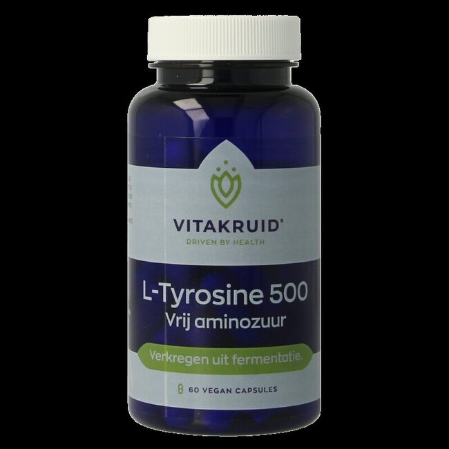 Vitakruid L-Tyrosine 500mg uit fermentatie 60 Vegetarische capsules