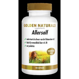 Golden Naturals Golden Naturals Allersolf 180 Vegetarische capsules