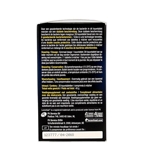 Lucovitaal Probiotica 30 Kauwtabletten