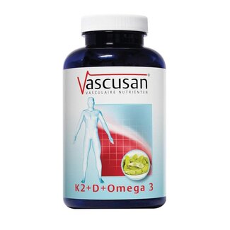 Vascusan Vascusan K2 vitamine D omega 3 60 Capsules
