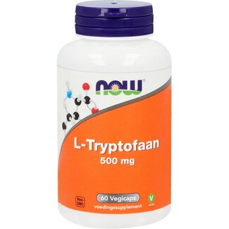 NOW NOW L-Tryptofaan 500mg 60 Vegetarische capsules