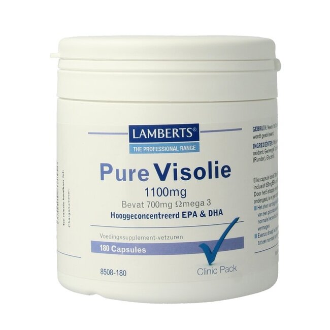 Clinicpacks Pure visolie 1100mg omega 3 180 Capsules