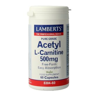 Lamberts Lamberts Acetyl-L-Carnitine 500mg 60 Capsules