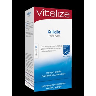 Vitalize Vitalize Krillolie 100% puur (MSC) 60 Capsules