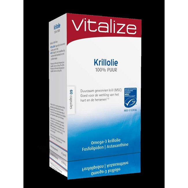 Vitalize Krillolie 100% puur (MSC) 60 Capsules