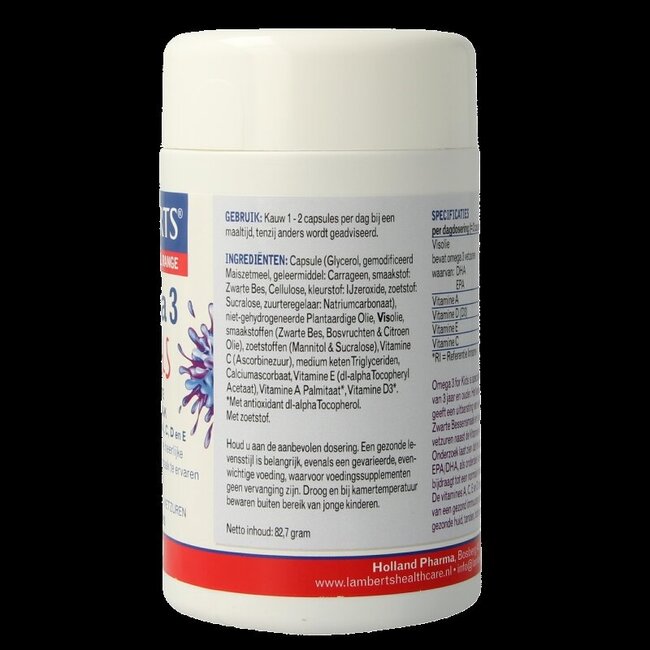 Lamberts Visolie omega 3 for kids 100 Capsules