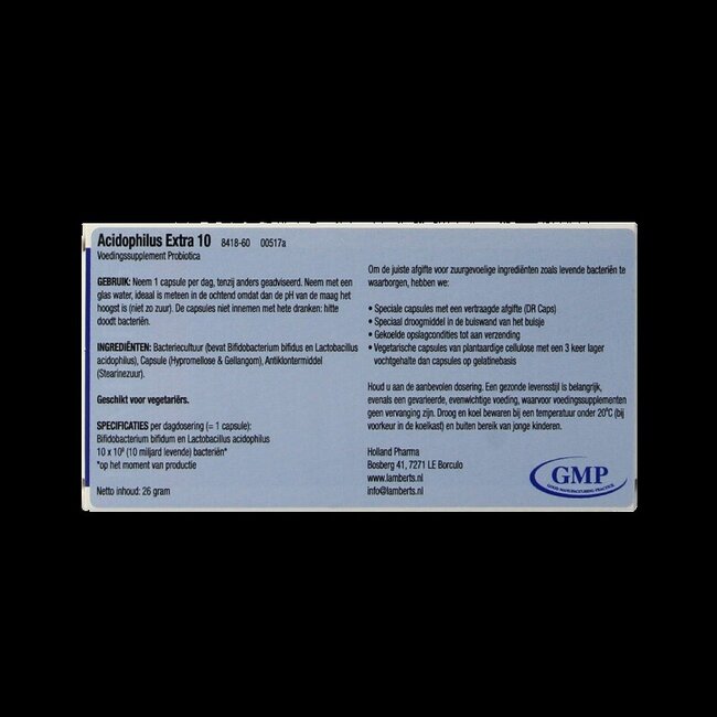 Lamberts Acidophilus Extra 10 60 gélules végétales