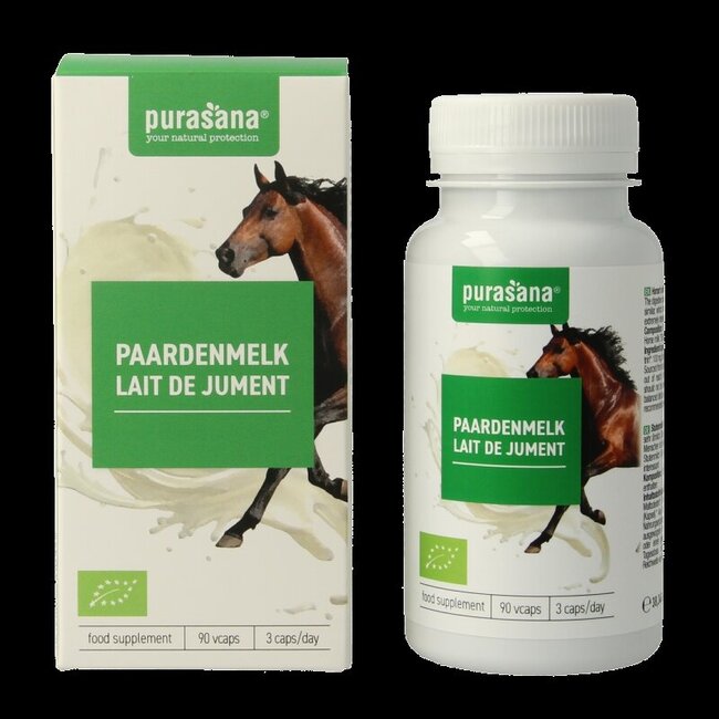 Purasana Paardenmelk bio 90 Vegetarische capsules