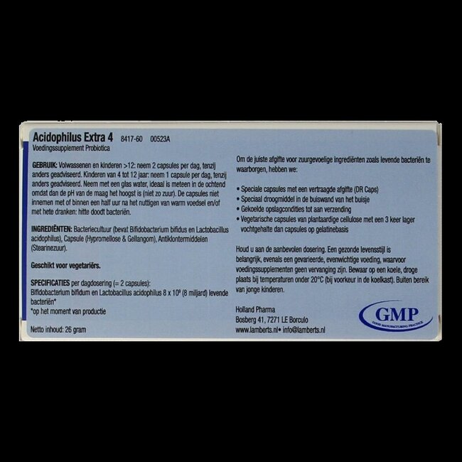 Lamberts Acidophilus Extra 4 60 Gélules