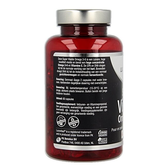 Lucovitaal Super visolie omega 3-6 60 Capsules