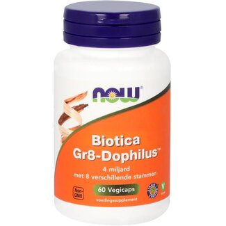 NOW NOW Biotica Gr8-dophilus 60 Vegetarische capsules