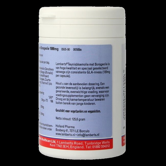 Lamberts Teunisbloem met borageolie 1000mg 90 Capsules